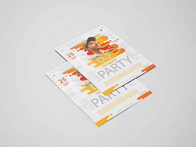 simple modern flyer design /dj sunday party design flyer flyer design modern photoshop