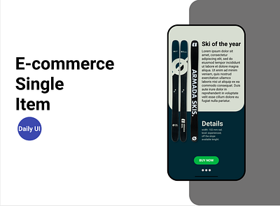 E-Commerce Single Item #Daily UI design ui