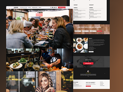 Restaurant site landing page figma homepage ui uiux webdesign