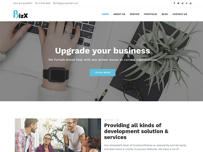 Bizx business theme wordpress