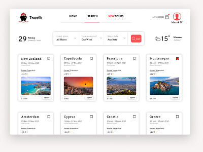 Service for travellers. UI/UX concept branding design figma minimalism travel typography ui uitrend ux uxtrends web website