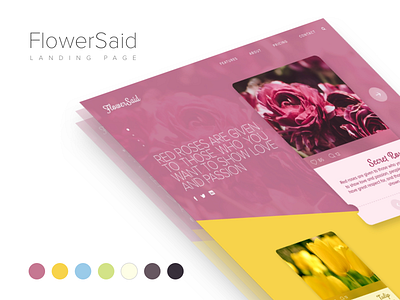 FlowerSaid Landing Page application design landing page mobile website