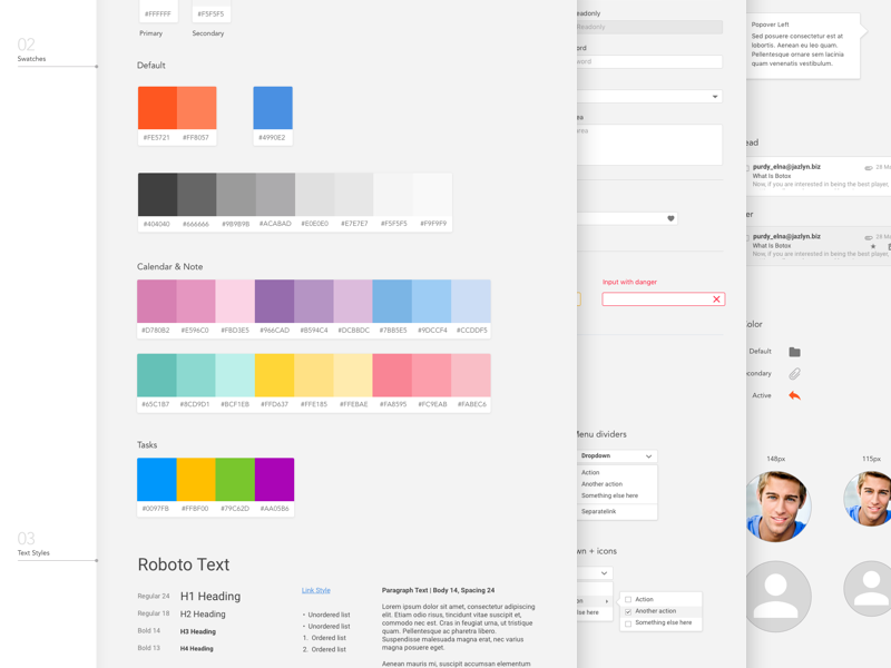 Web Mail UI Guide Style by Vanveo on Dribbble