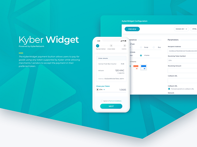 Kyber Widget bitcoin blockchain crypto currency mobile payment protocol swap