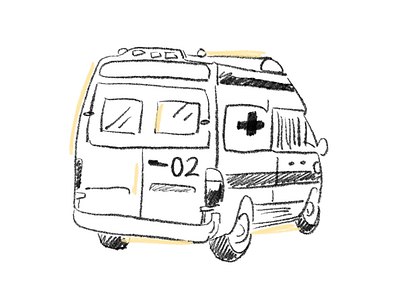 Let's Chat Healthcare Spot Illustration ambulance design healthcare illustration
