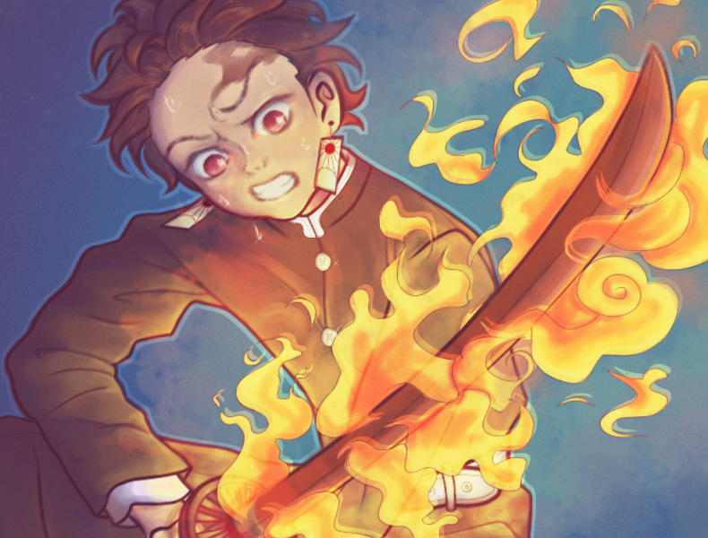 Tanjiro Redraw (from manga) by Hyneikolors on Dribbble