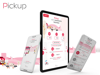 Pickup - Application d'aide à la vente graphic design mobile first ui design