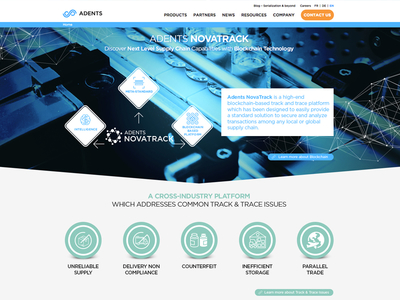 Adents - NovaTrack ui design website