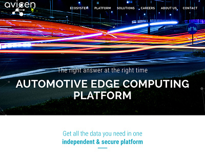 Avicen - Automotive Computing Platform ui design website