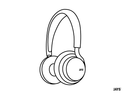 UJays Icon bangalore design icons illustration illustrator india. headphone jays line music