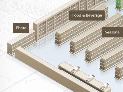 Isometric 3d illustration isometric store