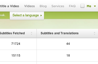 Universal Subtitles Header Redesign