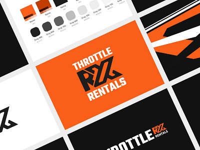 Throttle RX Rentals - Branding brand design brand identity branding branding design design logo