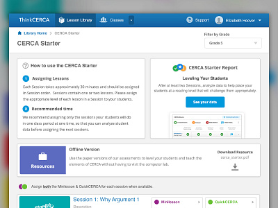 CERCA Starter app help boxes internal ads product
