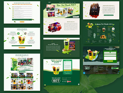 Lemon Tea Drink Franchise Website graphic design ui web design