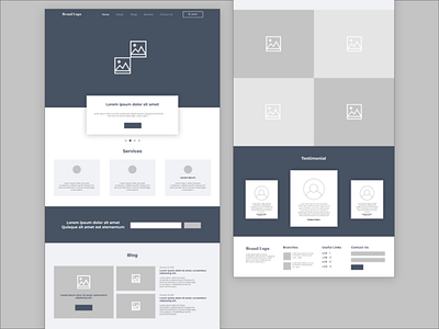 Wireframe | Landing Page | Low Fidelity Wireframe design ui uiux web wireframe