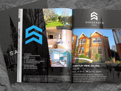 Sargeants Brochure Mock Up advertising branding brochure design estate agents leaflet london magazine mockup property rebrand sargeants