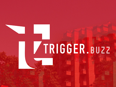 Trigger Buzz - logo design buzz design facebook graphics logo media mockup negative social space trigger