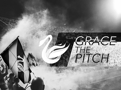 Grace The Pitch - Swansea City Poster black city design football grace graphics mockup poster sport swan swansea white