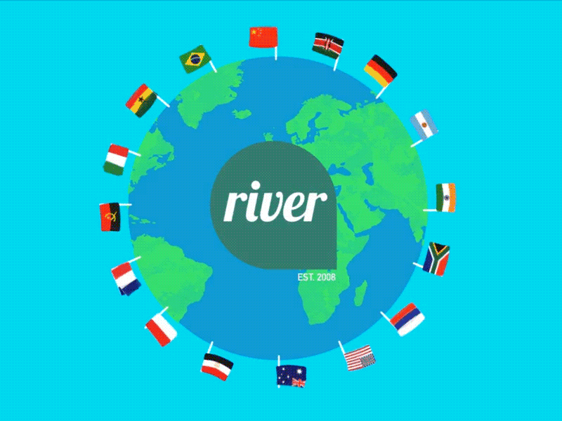 Earth Flag - Animation animation colour earth flag flat gif mockup river travel uk usa vector