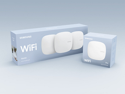 Samsung Wifi Packaging package mockup packaging render tech