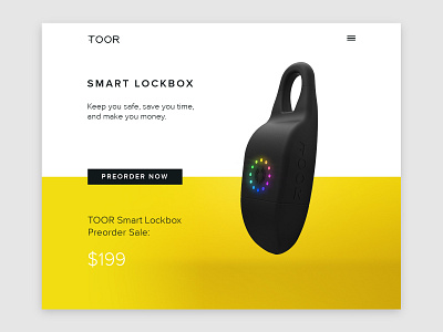 Toor Product Page graphics home layout render security smarthome tech tech design