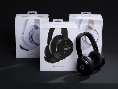 Muzik One Wireless Headphones Packaging audio box foil stamped headphone packaging headphones packaging rigid box sleeve technology wireless