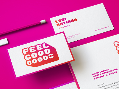 Feel Good Goods branding design goods graphic design pink textiles