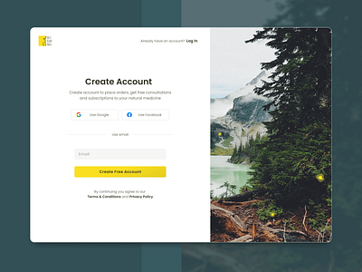 Daily UI #1: Create Account dailyui ui