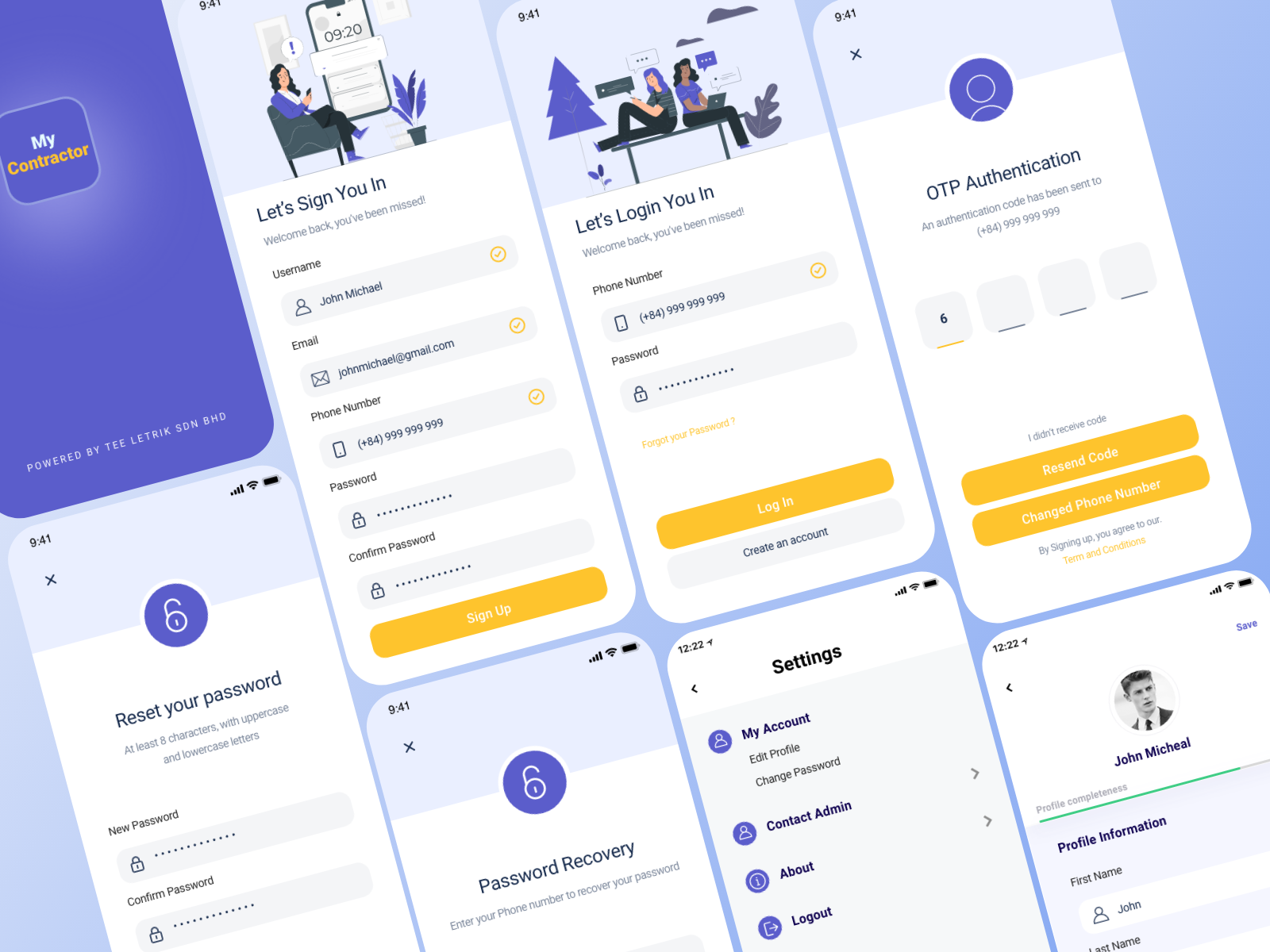 Contractor App by Segwitz on Dribbble