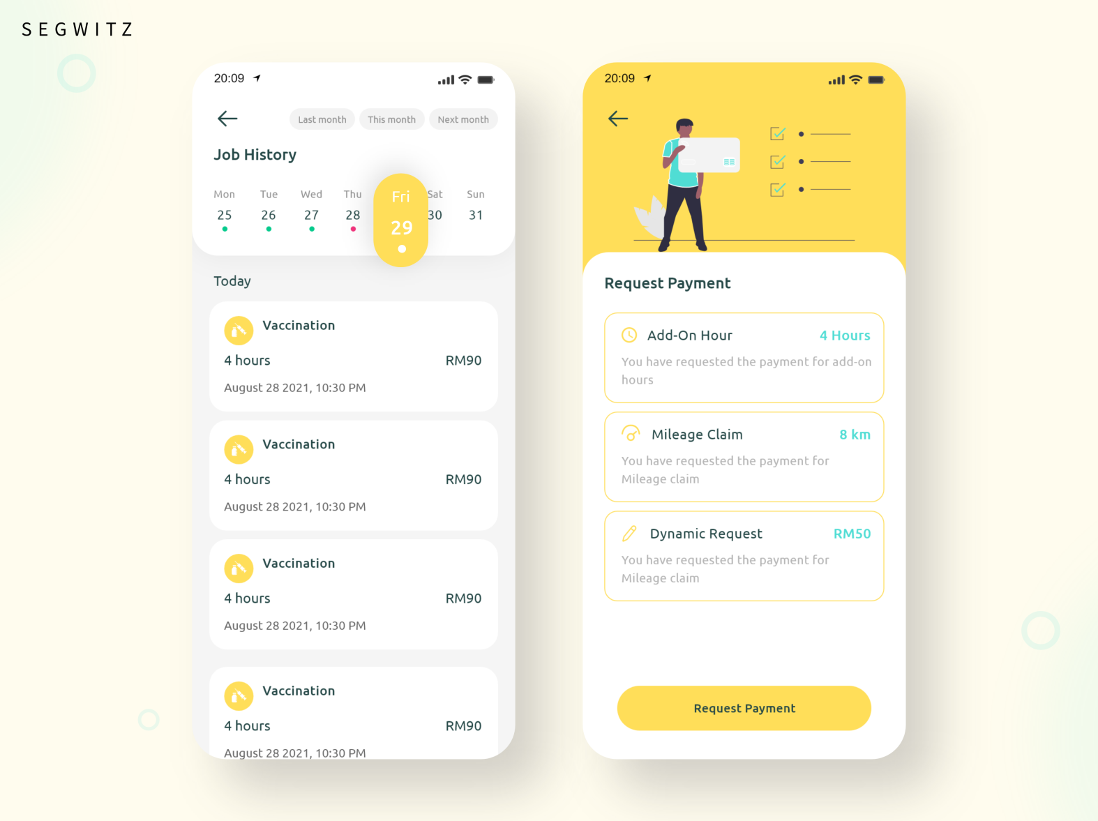 App UI/UX Design by Segwitz on Dribbble