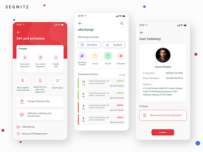 Application ui/ux design by Segwitz on Dribbble