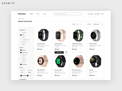 Watch Store eCommerce UI