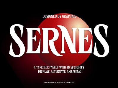 Sernes - Display Font branding design features movie opentype poster typogaphy typography