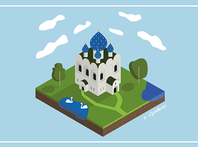 Russian Suzdal flat illustration illustration illustrator isometric isometric art isometric illustration izometry sketch suzdal