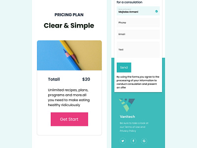 Vanitech Web Mobile Size design graphic design minimal ui ux