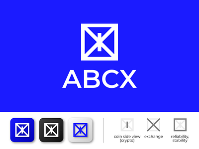 Minimalistic Logo Design For ABCX. australia bank logo banking app bitcoin branding crypto cryptocurrency currency exchange flat design minimalist logo simple logo tech logo