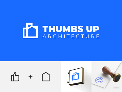 Thumbs Up Architecture Logo Design Concept - Thumbs Up + House