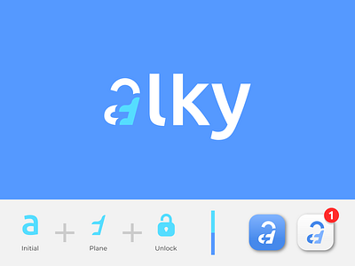 Wordmark Logo for Alky - Travel Agency