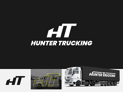 Second Concept For Hunter Trucking abstract logo automotive logo dual meaning ht logo initial logo letter combination letter mark logistic company logistic logo logo minimal design minimalist logo monogram simple logo transportation company transportation logo truck logo trucking company logo vector vehicle logo