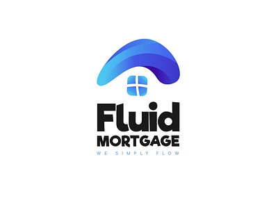 Fluid House Logo! app branding design graphic design house illustration logo mortgage typography ui ux vector
