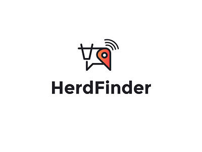 Modern Herd Finder Logo! app branding design farm graphic design herd illustration logo modern typography ui ux vector