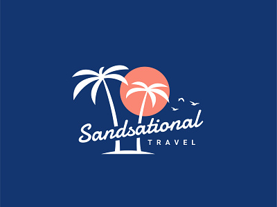 Tropical Travel Logo! app beach branding design graphic design illustration logo travel tropical typography ui ux vacation vector
