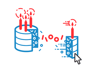 Data cake cake illustration outline vector