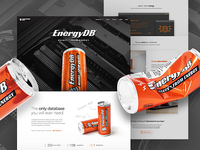 SoftwareHut 4FUN — EnergyDB energy drink photography web web design
