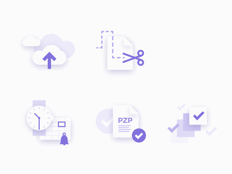 specPZP landing page — animated icons after effects animation gif icons illustration loop motion design web web design