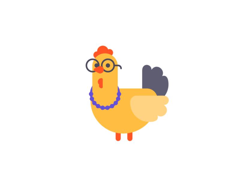 Game Over after effects animation cartoon character chicken gif illustration loop motion design