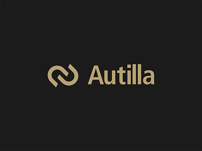 Autilla Logo autilla branding connectivity fintech gold interlinking logo metal symbol technology