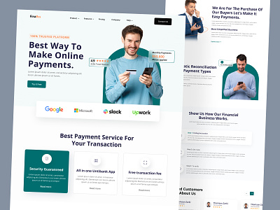 Finance Website Design bank finance banking website business card credit card finance finance website financial technology fintech bank fintech landing fintech website landing page mobile banking pay ui uitariqul uiux ux wallet website webdesign