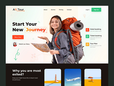 Travel Agency Landing page adventure agency booking clean destination homepage hotel landing page mockup simple tourist travel travel agency travel app traveling trip uiux web design website